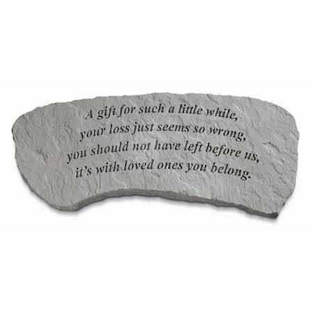 Kay Berry Inc Kay Berry- Inc. 35820 A Gift For Such A Little While - Memorial Bench - 29 Inches x 12 Inches x 14.5 Inches 35820